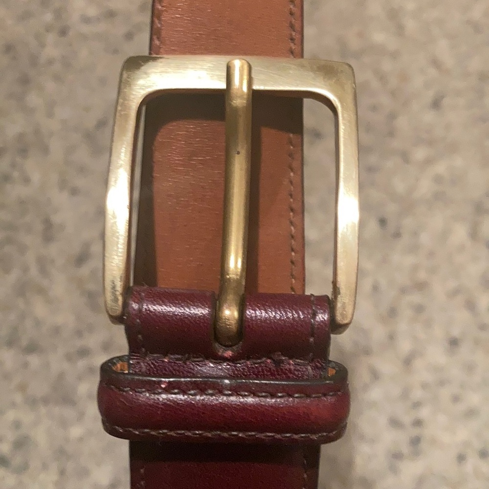 Trafalgar Mens Leather Belt Cortina Handmade Ltd. in the USA Vintage SZ 38 - Picture 6 of 11